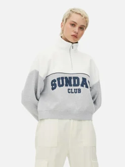 Clearance Sweatshirt Mit Trichterkragen Und Grafik Damen Hoodies Und Sweatshirts