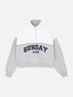 Clearance Sweatshirt Mit Trichterkragen Und Grafik Damen Hoodies Und Sweatshirts