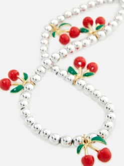 New Telefonanhänger Mit Perlen In Kirschform Besetzt Handyhüllen