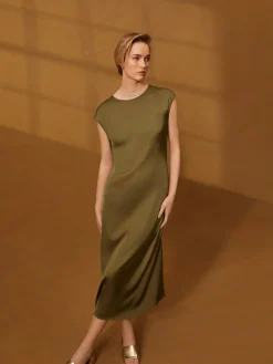 Best „The Edit“ Satin-Midikleid Damen Kleider