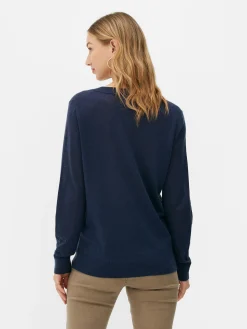 Hot „The Edit“ Strickpullover Mit V-Ausschnitt Damen Pullover Und Cardigans