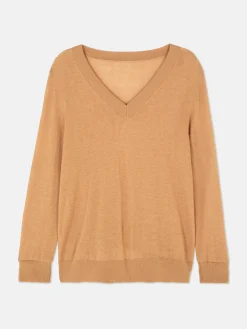 Outlet „The Edit“ Strickpullover Mit V-Ausschnitt Damen Pullover Und Cardigans
