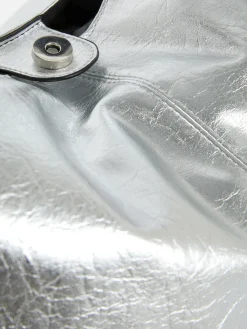 Discount Tragetasche Aus Kunstleder In Metallic-Optik Damen Taschen Und Portemonnaies