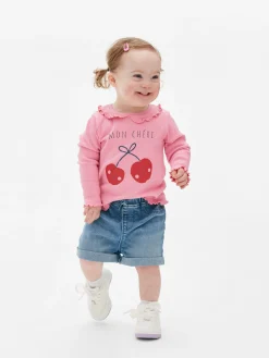 New T-Shirt Mit Gekräuseltem Saum Tops Und T-Shirts