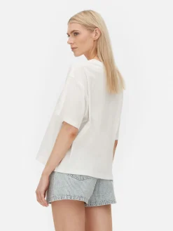 Clearance T-Shirt Mit Geradem Schnitt Damen Tops Und T-Shirts