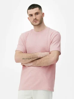 T-Shirt Mit Rundhalsausschnitt Und Waffelmuster Herren Tops Und T-Shirts