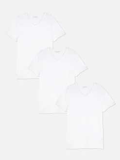 Online T-Shirts Mit V-Ausschnitt, 3er-Pack Herren Tops Und T-Shirts