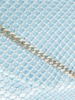 Discount Umhängetasche Aus Netzstoff Mit Strasssteinen Damen Taschen Und Portemonnaies