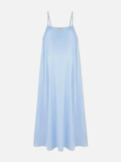 Umstands-Maxikleid Aus Satin Damen Kleider