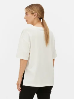 New Umstands-T-Shirt Mit Slogan Damen Tops Und T-Shirts