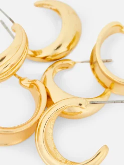 Clearance Verschiedene Creolen, 3er-Pack Damen Schmuck