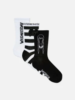 „Wednesday Addams“ Crew-Socken, 3er-Pack Damen Halloween Alle|Socken