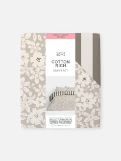 Discount Wendebettwäsche Mit Blumen Und Streifen, Doppelbett Bettwäsche Und Sets