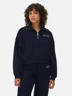 New „Yale“ Sweatshirt Mit Halbem Reißverschluss Damen Hoodies Und Sweatshirts