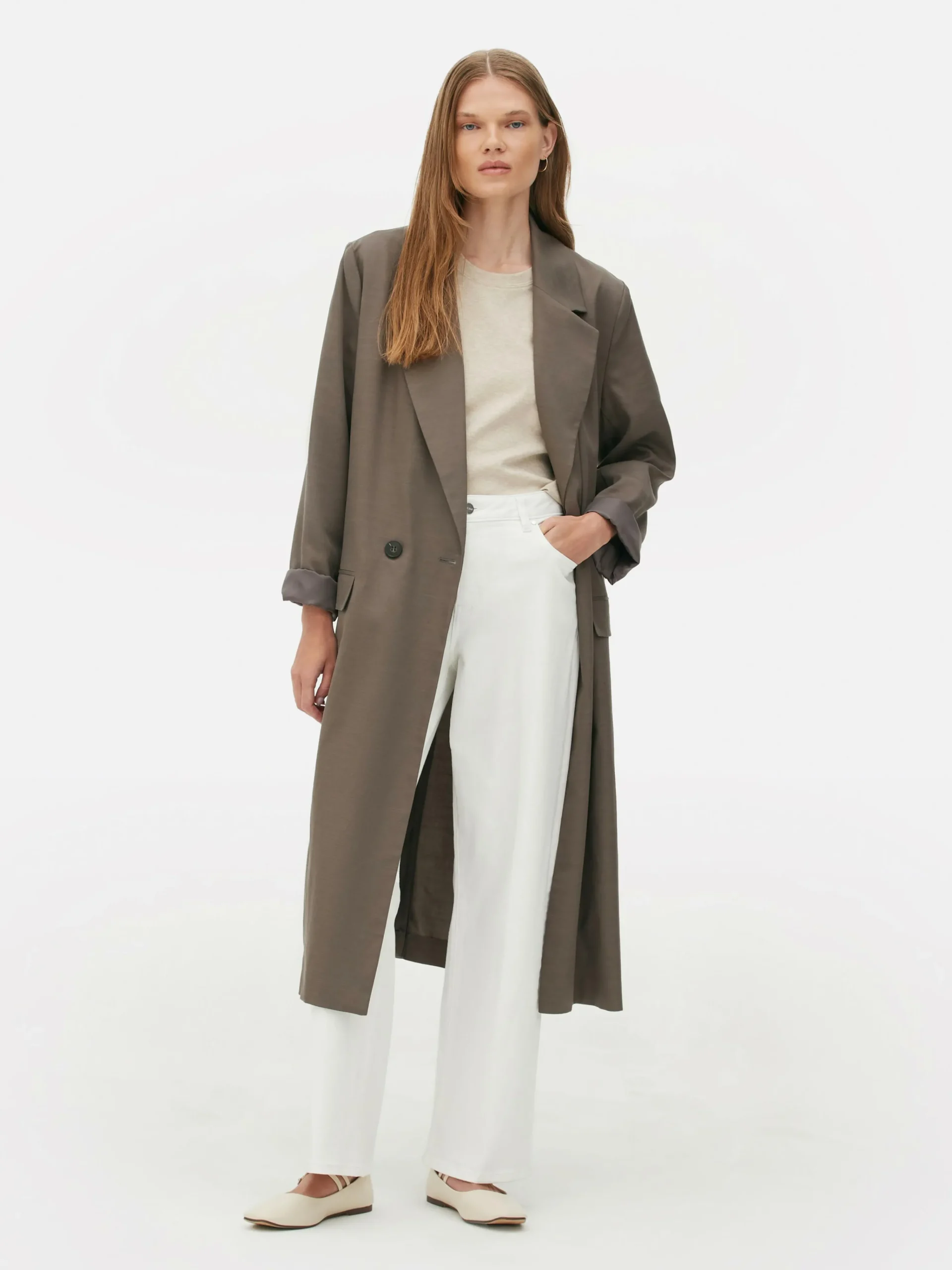Sale Zweireihiger „The Edit“ Duster-Mantel Damen Jacken Und Mäntel
