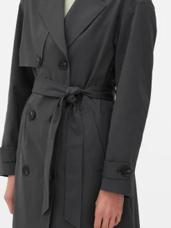 Zweireihiger Trenchcoat Mit Gürtel Damen Jacken Und Mäntel